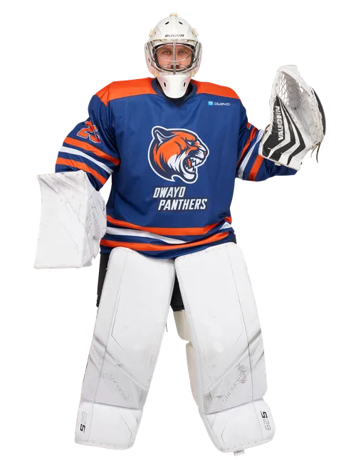 Das Model ist 175 cm groß und trägt Größe Goalie-XL
